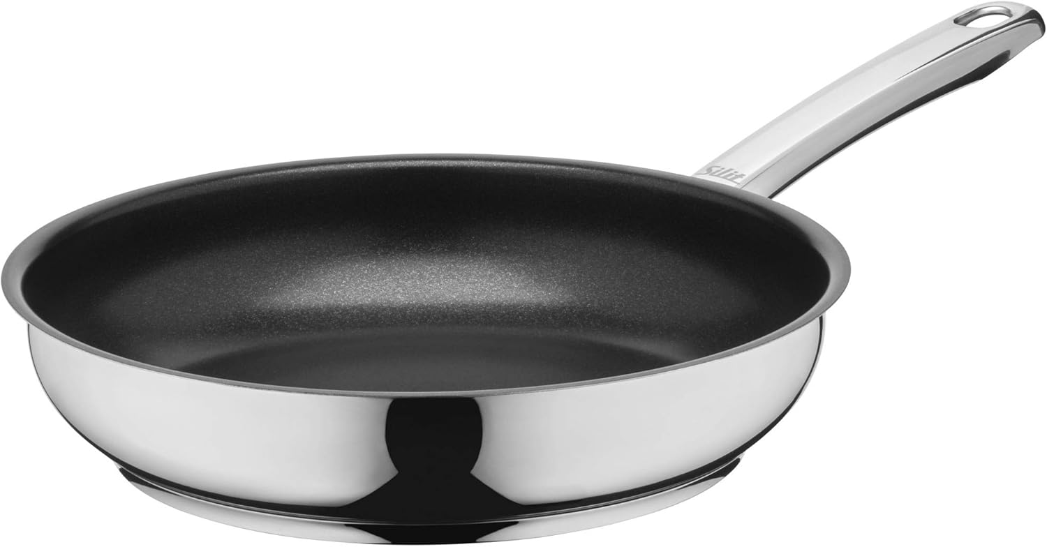 Silit Calabria Bratpfanne, 24 cm, Edelstahl beschichtet, Induktion, Edelstahlgriff, PFOAfrei