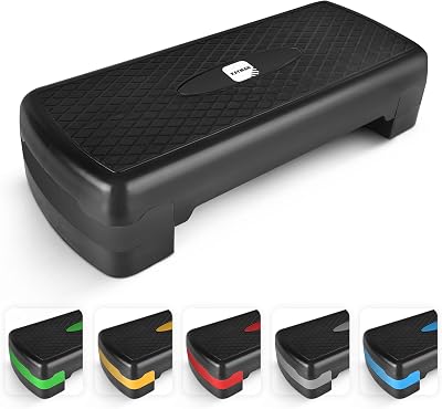KAYMAN Exercise Steps 2-Step Height 10/15 cm Fitness Stepper Black