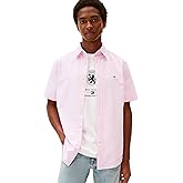 Tommy Hilfiger Mens Short Sleeve Oxford Shirts in Regular Fit, Men's Button Down Shirts