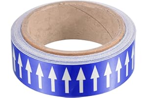 PATIKIL Flow Arrow Tape, Polyethylene Pipe Marking Sticker with Reflective Strips, Waterproof & Heat Resistant, for Pipe Flow