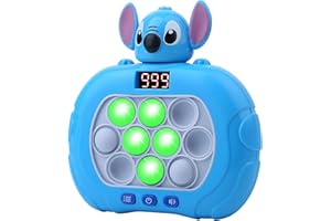 DAZHONG Fast Push Bubble Game Quick Push Pop It Light up Pop Fidget Toys with Led Screen Handheld Educationa Sensory Toys Kids Boys and Girls Teens Best Party Favors