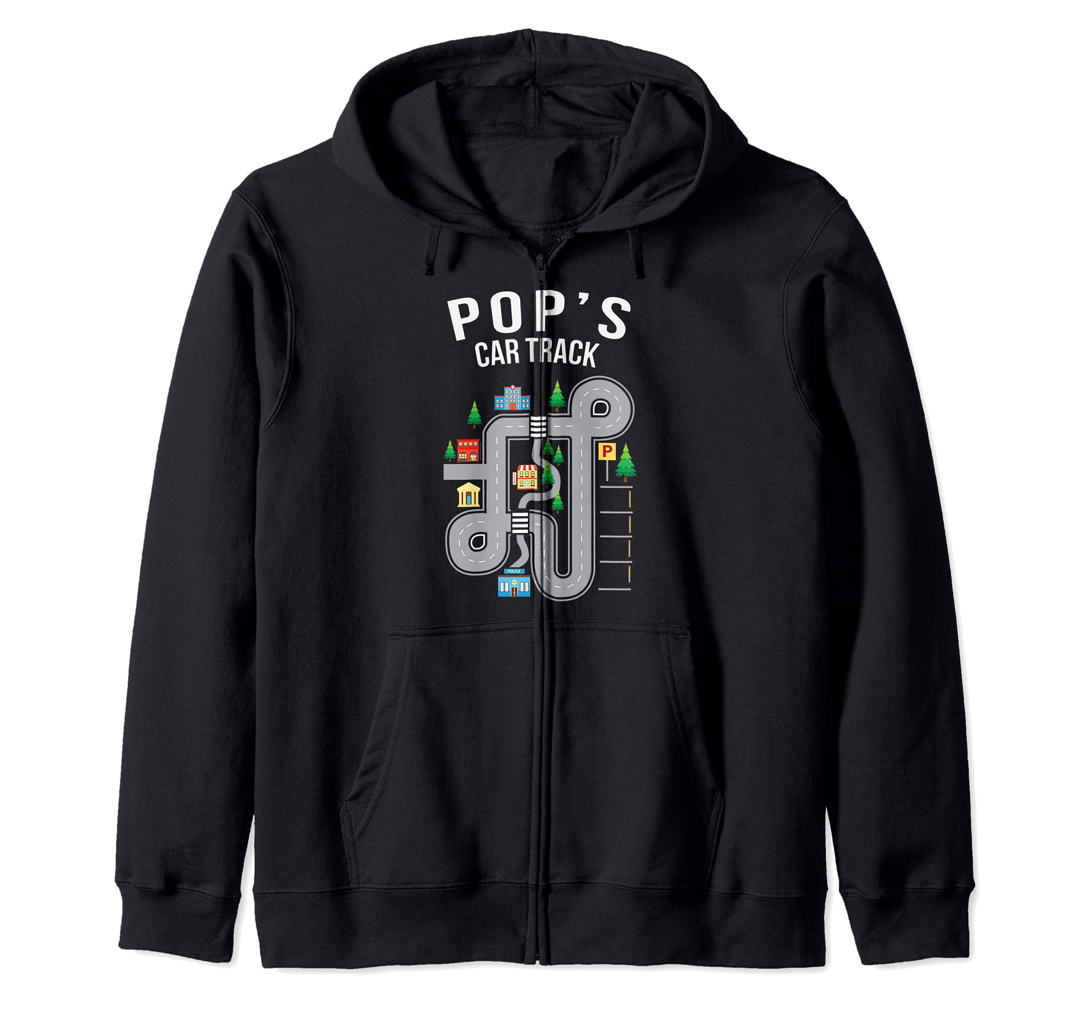 pop Car Track Playground Zip Hoodie