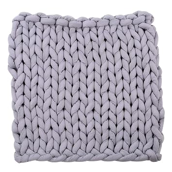 Amazon De Lidahaotin Dicke Wolldecke Grob Gestrickte Fussmatte
