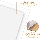 Koncci Canvas for Painting 20x20 cm 12 Pack Acid-Free Cotton Canvas Board view 4