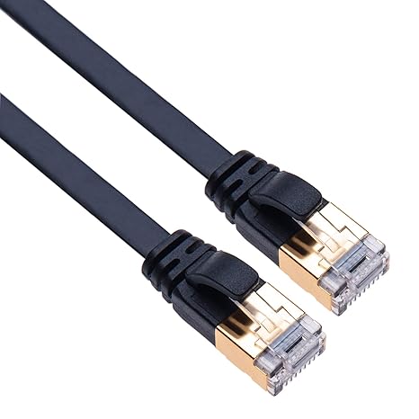 Flach CAT 7 Internet Kabel von Keple | RJ45 Gigabit Netzwerkkabel für TP-Link AC1750, TL-SG1005D, N300, NETGEAR ac1200, D-Lin