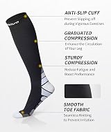 Cambivo Compression Socks 2 Pairs Men Women Flight Running Calf Ankle Support view 3