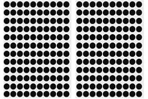 ZXUEZHENG Self-Adhesive Screw Hole Stickers,2-Table 140 in 1 Self-Adhesive Screw Covers Caps Dustproof Sticker 12mm Black