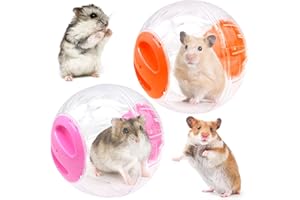 BLLREMIPSUR 2 PCS Hamster Running Ball, 4.7 inch Hamster Crystal Ball Exercise Wheel, for Dwarf Hamsters Small Pets