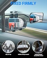 SUPAREE Convex Caravan Towing Mirrors with Clamps and Straps Pair view 4