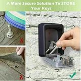 Raxter Heavy-Duty Wall-Mounted Key Safe Box 4-Digit Combo Weatherproof view 6