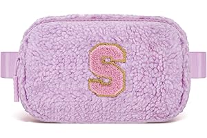 Uygafly Birthday Graduation Gifts for 5 6 7 8 9 10 11 12 13 14 15 16 Year Old Girl,Initials Fanny Pack Crossbody Bag for Girls Kids,Trendy Cute Purse Stuff - S,Lavender