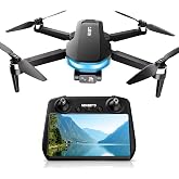 GPS Drone with EIS 2K Camera for Adults, 7.22 inch Screen on Remote Controller,FPV RC Drones with Al Track&amp;Night Shot with Professional GPS,Auto Return Follow Me for Beginner,Long Range Transmission, 2 Batteries 64min Flight Time,Handbag Under 249g