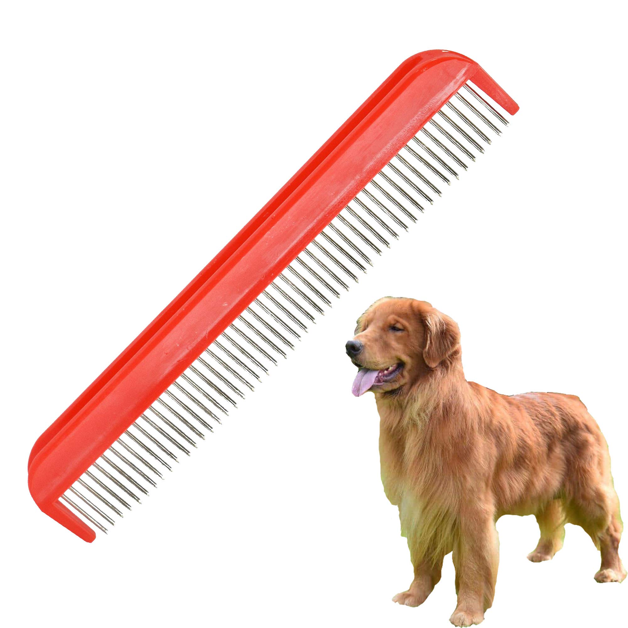 Pet Hair Comb Detangling Pet Comb With Rotation Teeth Dog Puppy Animals Pet Comb (Red)