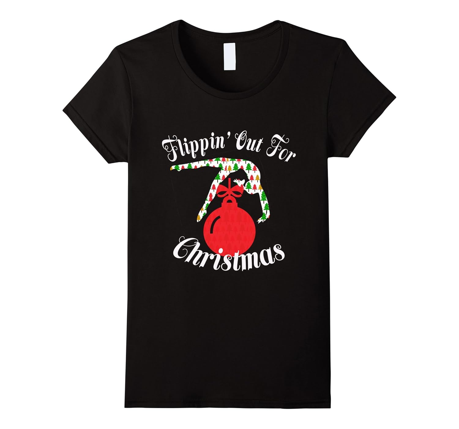 Top Girls Gymnastics Flipping Christmas Gift T-Shirt-ANZ