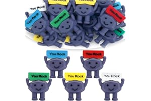 EYEOO 10 Pcs You Rock Mini Figures Stocking Stuffers Inspirational Party Favors Employee Appreciation Gifts Bulk Gifts for Co