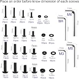FandWay 720Pcs Bolts Nuts Set M3 M4 M5 M6 Button Head Screws 10.9 ISO 7380 view 4