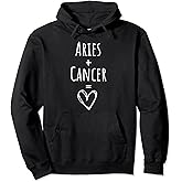 Aries and Cancer Couple Matching Zodiac Sign Pullover Hoodie
