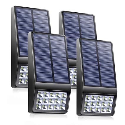 Solar Lights Outdoor 4 Pack Xinree 15 Led Super Bright Solar