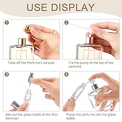 Domensi 30 Pcs 20 ml Empty Glass Perfume Bottles