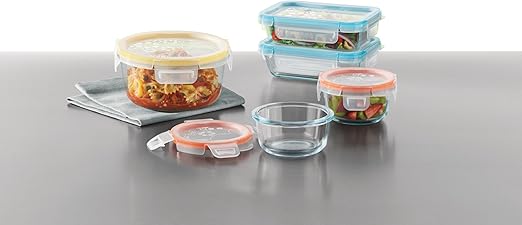 Amazon Com Pyrex Snapware Airtight Leakproof Glass Food Keeper Set 10 Pc Kitchen Dining