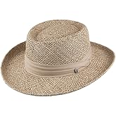 Jaxon Pebble Beach Seagrass Straw Gambler Hat