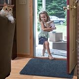 DEXI Dirt Trapper Door Mat Indoor Blue-Black 60 x 90 cm Non-Slip Machine view 8