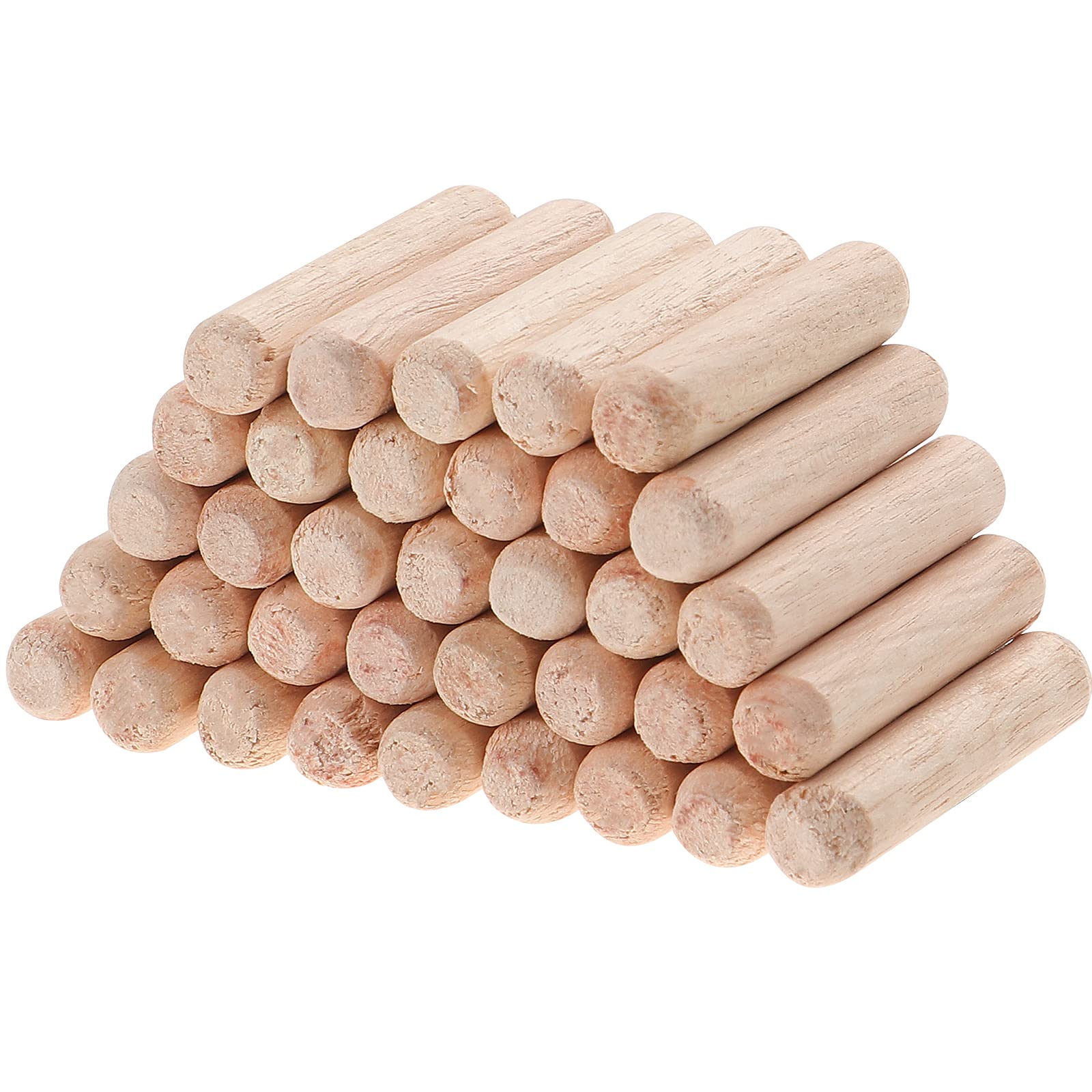 Faankiton 1000 Pieces Wooden Dowel Pins 6x30mm, Straight Grooved Wooden Dowels Set with Bevelled End, Fluted Eucalyptus Hardwood Dowels, Wood Plugs for Furniture, Woodworking, and Crafting