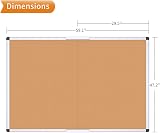 VIZ-PRO Large Cork Bulletin Board 150 x 120 cm Foldable Silver Aluminium Frame view 2