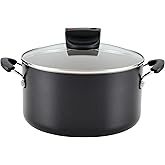Farberware Smart Control Nonstick Stock Pot/Stockpot with Lid, 6 Quart, Black