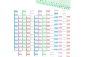 Plastic Loose-Leaf Coil Comb Binding Notebook Spines, 15Pcs 30 Rings Plastic Loose-Leaf Coil Comb Notebook Spines,Plastic Loo