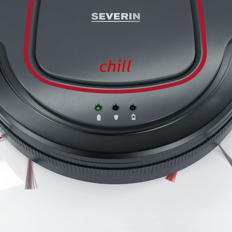 Robot Aspirapolvere Chill, Robot per Pavimenti e Tappeti a Pelo Corto, Design Extra Piatto, Rilevamento Scale, Grigio Platino - RB 7025