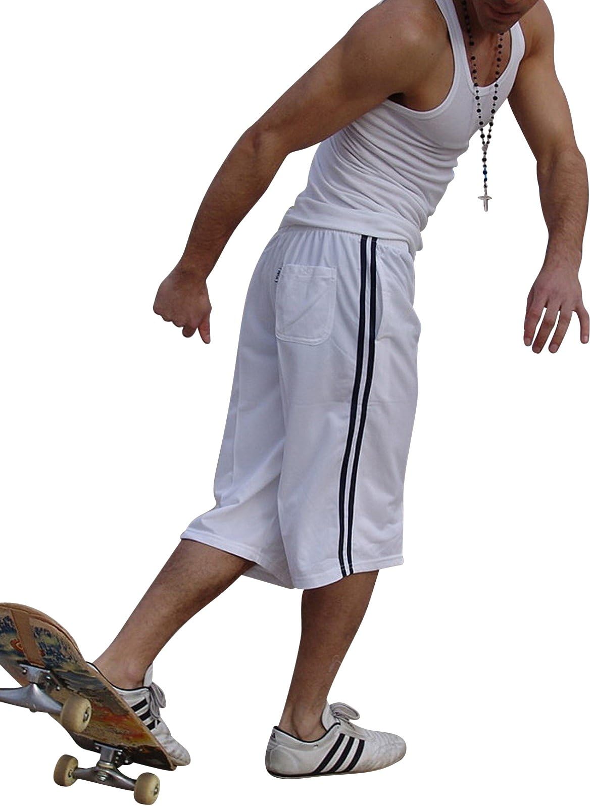 COOL24 Multifunctional sport shorts for men - Athletic sport boxers - ActionStar X-tra long - White - XXL