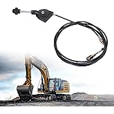 2.5M Throttle Control Cable 8.2ft Excavator Throttle Cable Kit,Mini Excavator Throttle Cable For EX230 Universal Throttle Cable with Black Knob