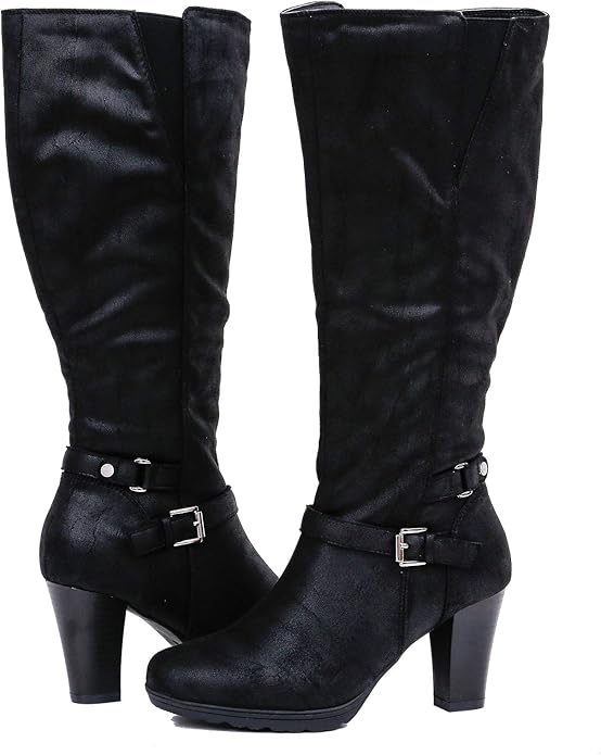 Mysoft Womens Boots Chunky Zipper