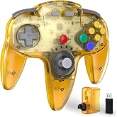 KIWITATA Wireless N64 Controller for Switch/Switch 2/Original N64/PC/MAC | Dual 2.4GHz Wireless Receivers, 500mah Rechargeable battery,Rumble and memory card Pak,3D analog stick, For Windows