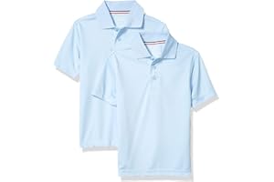 French Toast Boys' Short Sleeve Moisture Wicking Stretch Sport Polo Shirt