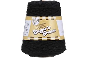 Lily Sugar'n Cream Cotton Cone Yarn, 14 oz, Black , 1 Cone