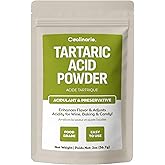 Coolinario Tartaric Acid Powder (2 Oz) Natural Acidulant for Wine, Baking & Candy | Enhances Flavor & Adjusts Acidity | Ideal