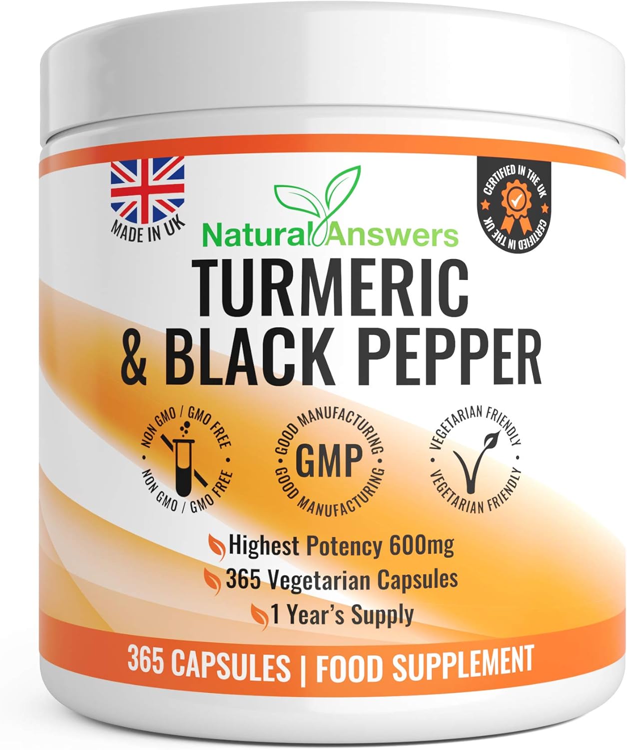 365 Turmeric Capsules 1 Year Supply High Strength Turmeric Capsules