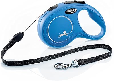 flexi New Classic Cord Retractable Lead Blue Small 8m 12kg