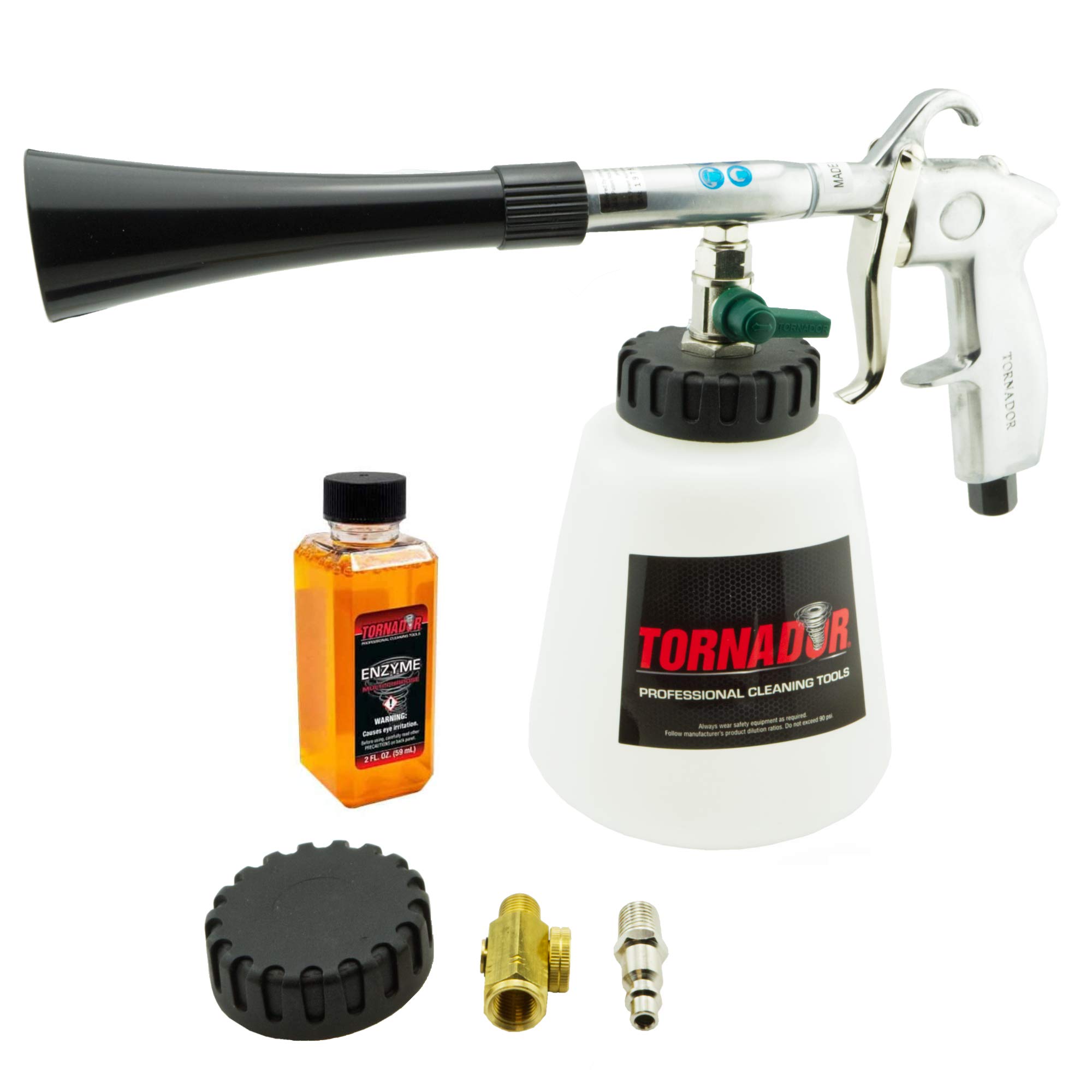 Photo 1 of Tornador Z-020 Black Cleaning Gun Bundle with 2oz Enzyme Cleaner | Professional Interior Detailing Tool & Stain Remover for Upholstery, Seats, Dashboards & Floor Mats