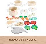 Fisher-Price Wood Kitchen 19-Piece Pretend Play Set Preschool Toys view 5