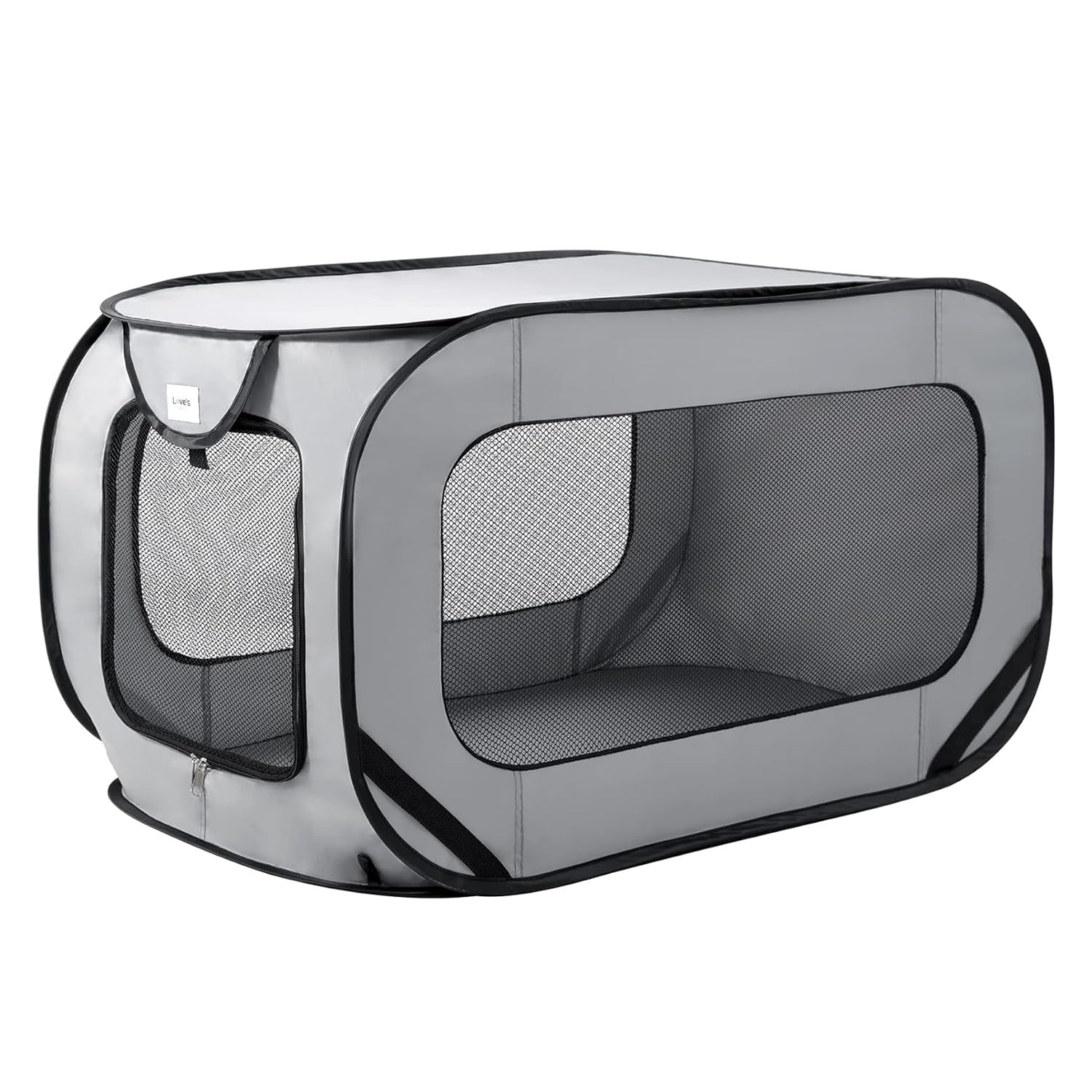 Photo 1 of Love's cabin 31.5in Portable Large Dog Bed - Pop Up Dog Kennel, Indoor Outdoor Crate for Pets, Portable Car Seat Kennel, Cat Bed Collection, Grey