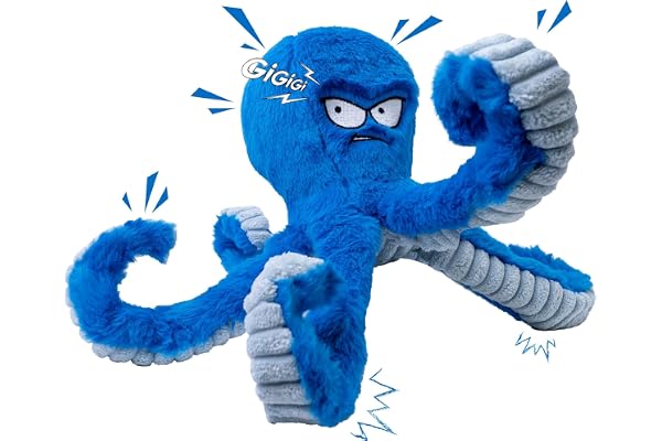 LEGEND SANDY Tough Dog Toys, Stuffed Chew Large Dog Toys to Keep Them Busy, Interactive Squeaky Tug of War Doggie Toy, Crinkl