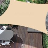 HEYOMART Sun Shade Sail 3m x 5m Rectangle UV 98% Yellow with Rope view 5