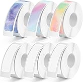 960 Pcs MIARALA Nebula/Galaxy Series D30 Label Tape 12mm×40mm(0.47"x1.57"), D30 Label Maker Tape Self-Adhesive Label Tape for D30 Printer, 6 Rolls