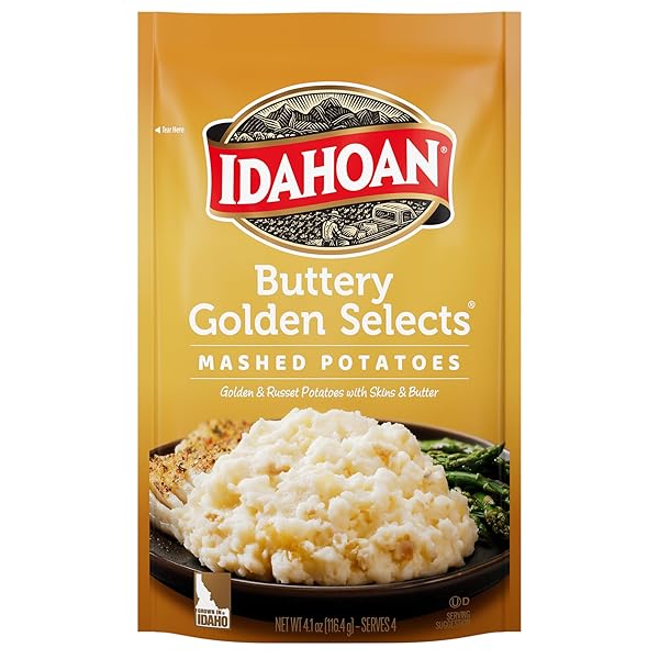 IDAHOAN MASHED POTATOES, BUTTERY GOLDEN SELECTS, 4.1 OUNCE