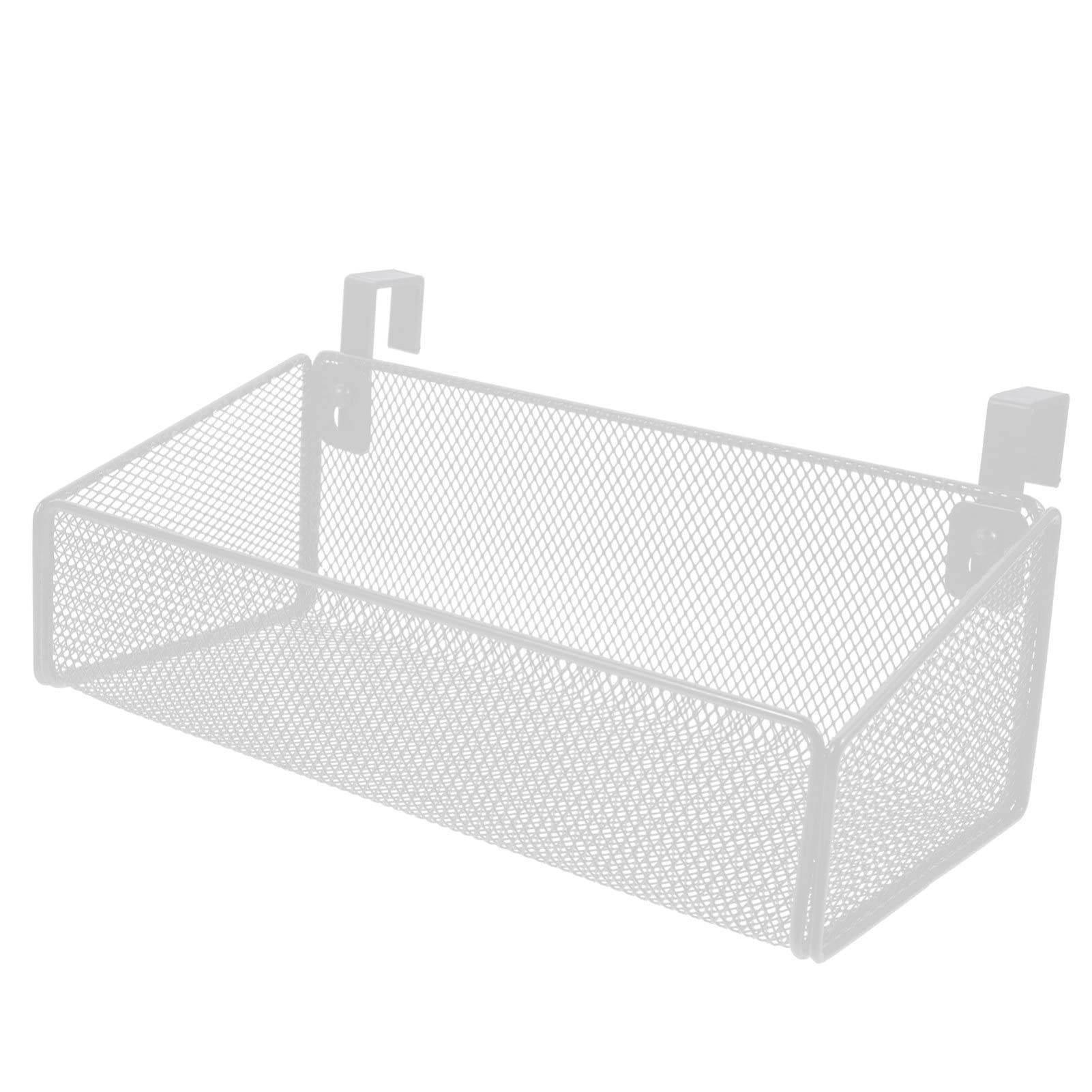 Alipis Bedside Hanging Organizer Metal Mesh Shelf Dorm Hanging Storage Baskets Over Organizer Rack for Dorm Bunk White