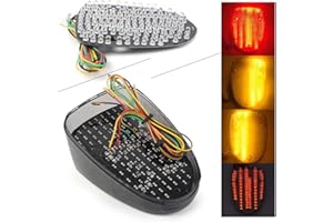 Mallofusa Motorcycle LED Tail Light Integrated Turn Signal Brake Taillight Compatible for Yamaha Royal Star XVZ1300 1996-2013