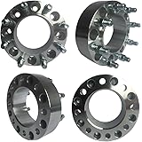 8-Lug Wheel Spacers 2" (50mm) 8x170 Hubcentric Wheel Spacers 2 inches (125mm bore, 14x1.5 Studs & Nuts) for SUPERDUTY, 2005-2017 Ford F-250, Ford F-350 Wheel Spacers, Silver (4PCs)